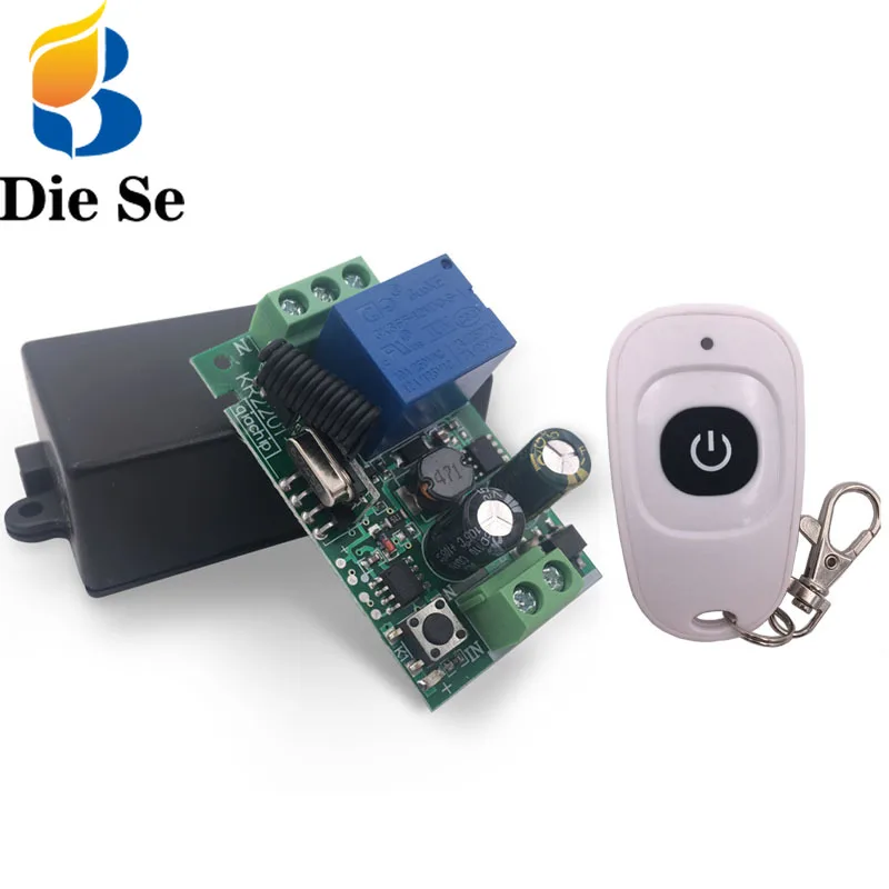 

433MHz Universal Remote Control Switch AC 220V 10A 1CH rf Relay Receiver and EV1527 Transmitter Control for Light LED