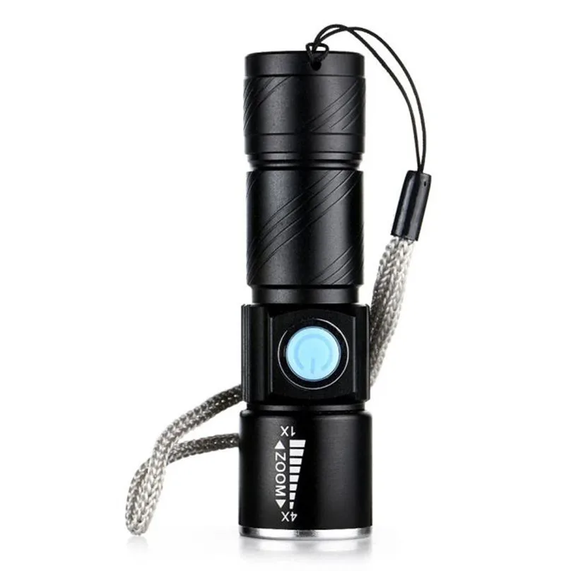 Cycling Bicycle Front Head Torch Adjustable LED Zoom 1800LM MINI flashlight USB Rechargeable cycling light Torch #3d06 (5)