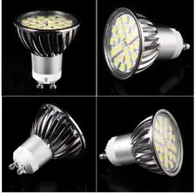 Лидер продаж лампада светодиодный светильник 7 W GU10 SMD5050 Bombillas светодиодный электрическая лампочка, переменное напряжение 110 V 220 V Алюминий затемнения Ультра яркое пятно света