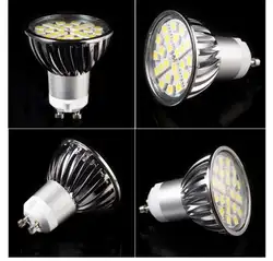 Лидер продаж лампада светодиодный светильник 7 W GU10 SMD5050 Bombillas светодиодный электрическая лампочка, переменное напряжение 110 V 220 V Алюминий