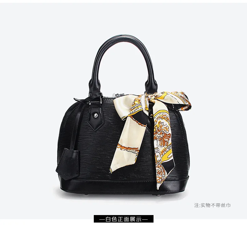 New Cowhide Female Entrapment Signature Shell cow Leather Female Packets Shoulder Hand Strap Bag
