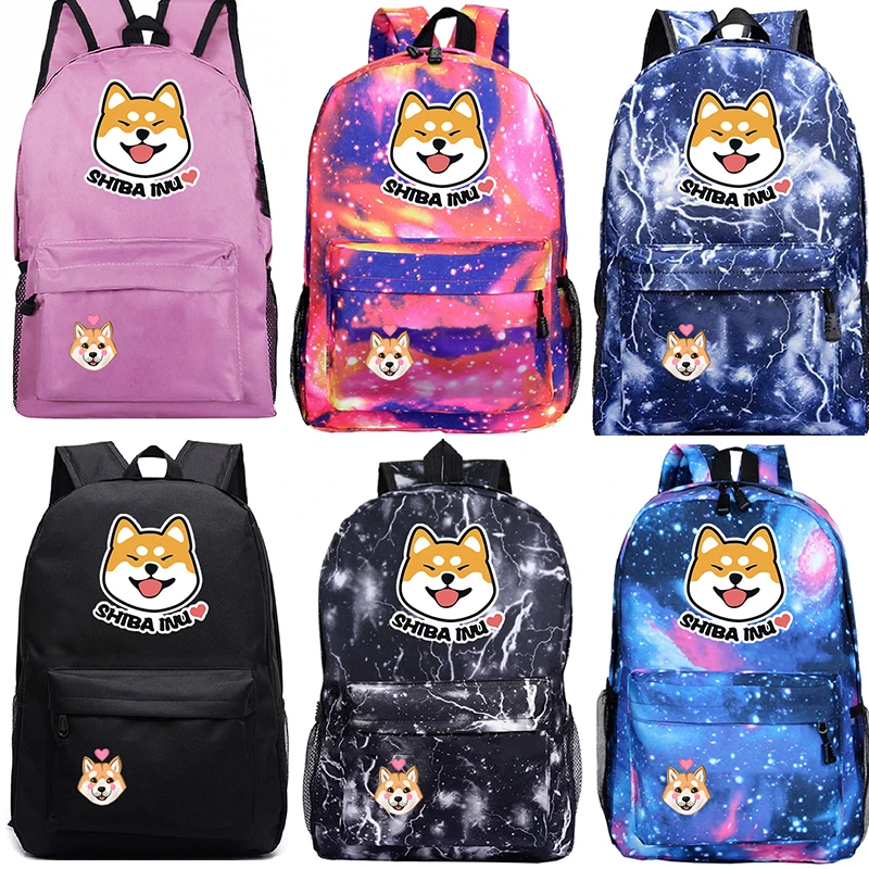 

Cute Dog Shiba Inu Kids Boys Girls Back to School Gift Backpack Men Women New Pattern Travel Bags Fashion Book Mochila for Teens