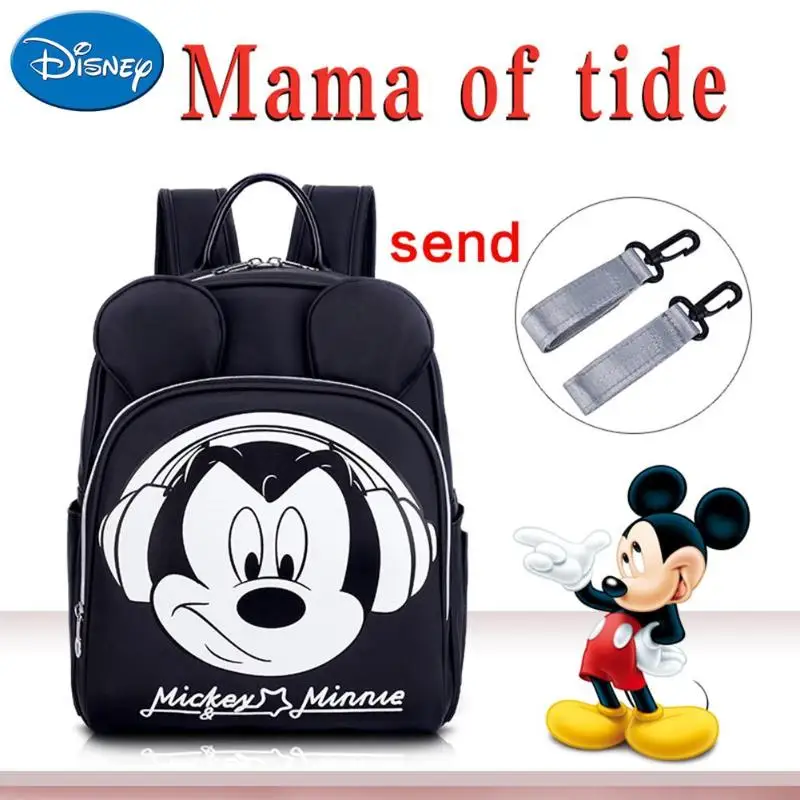 

Disney Multi-function Mummy Backpack Mickey Mouse Baby Diaper Bag Travel Women Street Backpacks Large Capacity Infant Nappy Bags