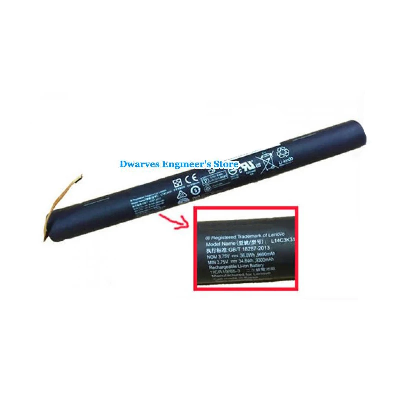 Высокая емкость 9600mAh L14C3K31 батарея для Lenovo Yoga Tablet 2 1050F 1051F 1051L YT L14D3K31 1050LC 3 75