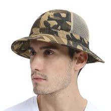 Лето Половина сетка ведро шляпы Панамы Кепки Для мужчин камуфляж Рыбацкая шляпа ирландской страны сессии Шапки широкий вниз-наклонная полями 135