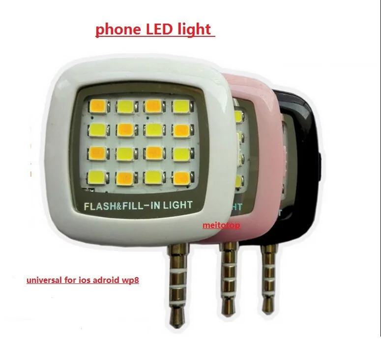 Портативный телефон светодиодный светильник Точечный светильник селфи мини 16 светодиодный флэш-светильник Карманный заполняющий для IOS Android iphone 7 6 6s 5 samsung htc