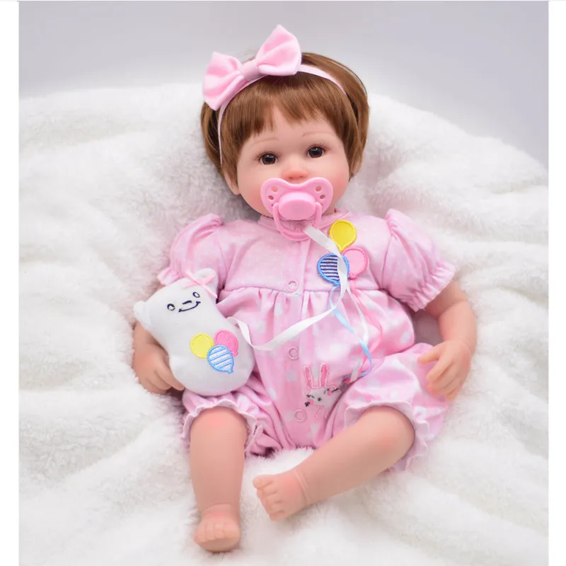 

16inch Newborn Bonecas Silicone Girl Handmake Lifelike Reborn Babies Menina Alive Child Gift Christmas Present Dolls for Girls