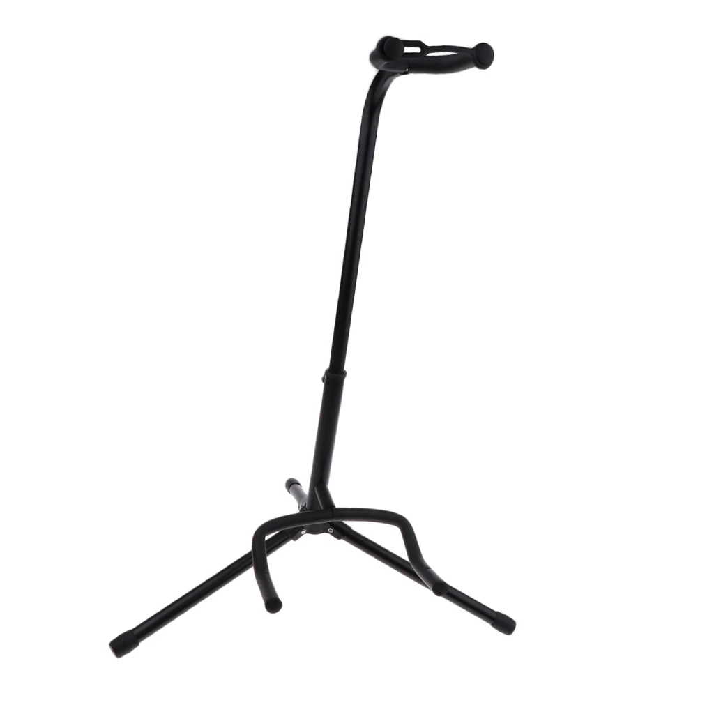 Foldable A Frame Guitar Holder Neck Lock Floor Stand for Electric/Classical/Acoustic Guitar Bass DIY Accessory