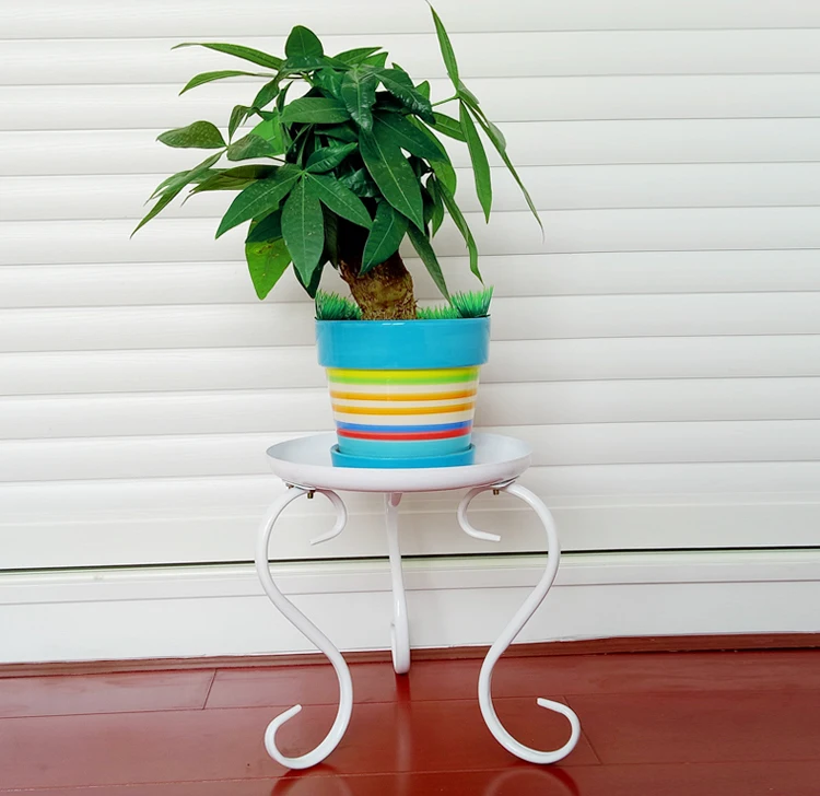 

2Pcs Single Plant Shelves European Iron Flower Simple Green Plant Frame Floor Balcony Sitting Room Flower Pot Rack