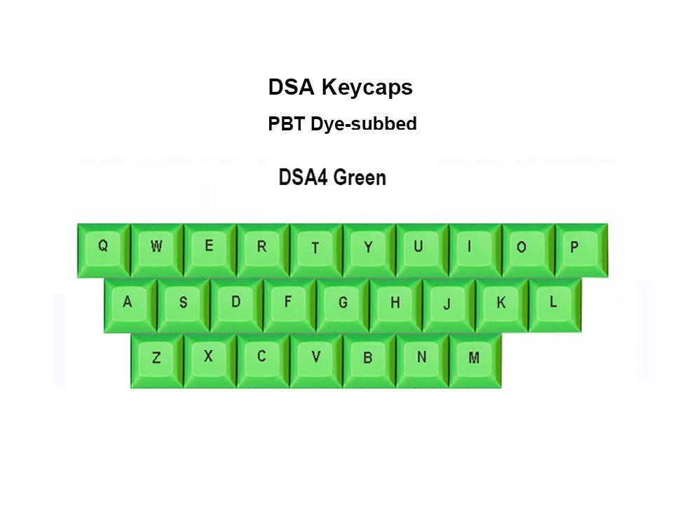 NPKC 26 шт. 1u DSA Keycaps PBT Dye-subbed Top Print Keycaps для Cherry MX переключатели механических клавиатуры