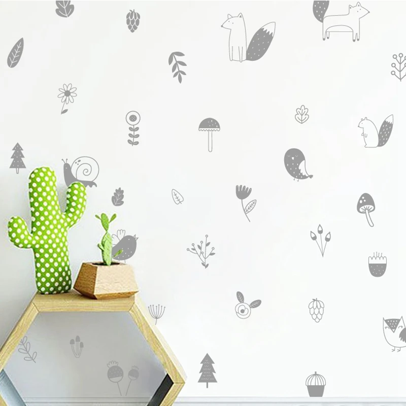 Woodland Animal Wall Decals Baby Room Decoration