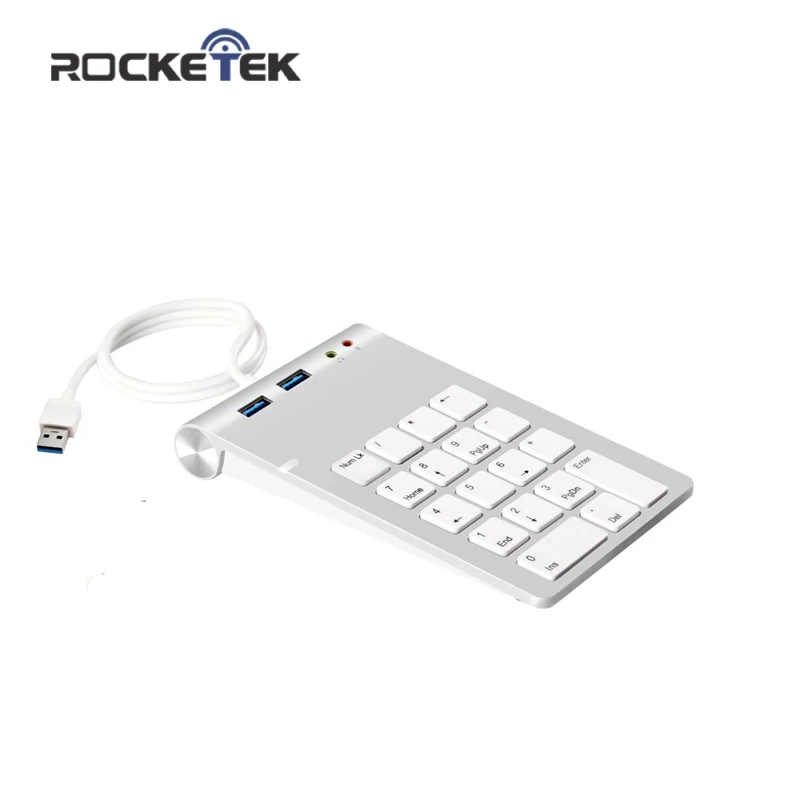 USB цифровая клавиатура с 2 Порты 3.0 хаб 3D Stereo аудио адаптер для