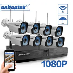 8CH H.265 CCTV Системы Беспроводной 1080 P NVR комплект 8 шт. 2MP ИК Открытый P2P WI-FI ip-видеонаблюдения безопасности Камера Системы комплект