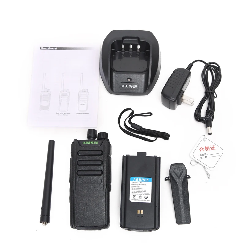 ABBREE AR Q10 10W Мощный 99CH светодиодный скрытый экран UHF 400 470Mhz 3000mAh батарея дальнего