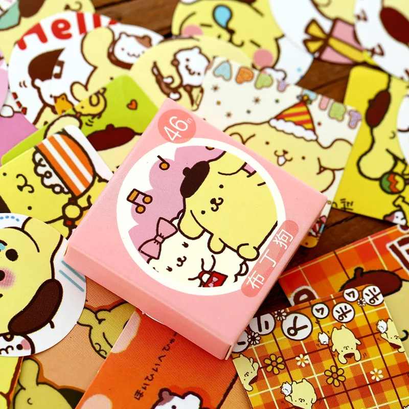 

46Pcs/lot Cute Pudding Dog Scrapbooking Stickers DIY Decorative Sticker Label School Stationery Kid Gift