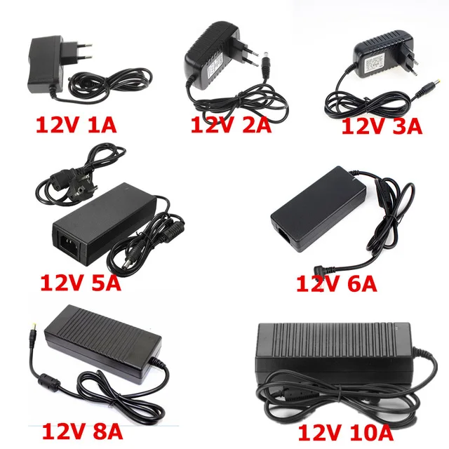 

Adapter Lighting Transformers 220v to 12V Power Supply 12 V Volt 1A 2A 3A 5A 6A 8A 10A AC DC Led Power Supply Adapter 12V 5A 2A