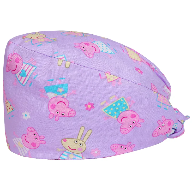 

Female Surgeon's Scrub Cap 100% Cotton Fabrics Printable Pattern Surgical Caps Hospital Work Head Wear Nurse Hat Pet Work Hats