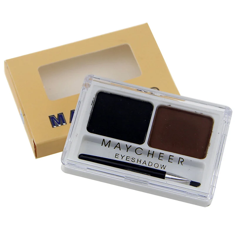

Double Color Kit Eyebrow Shading Powder Eye Brow Palette w/ Brush Cosmetic