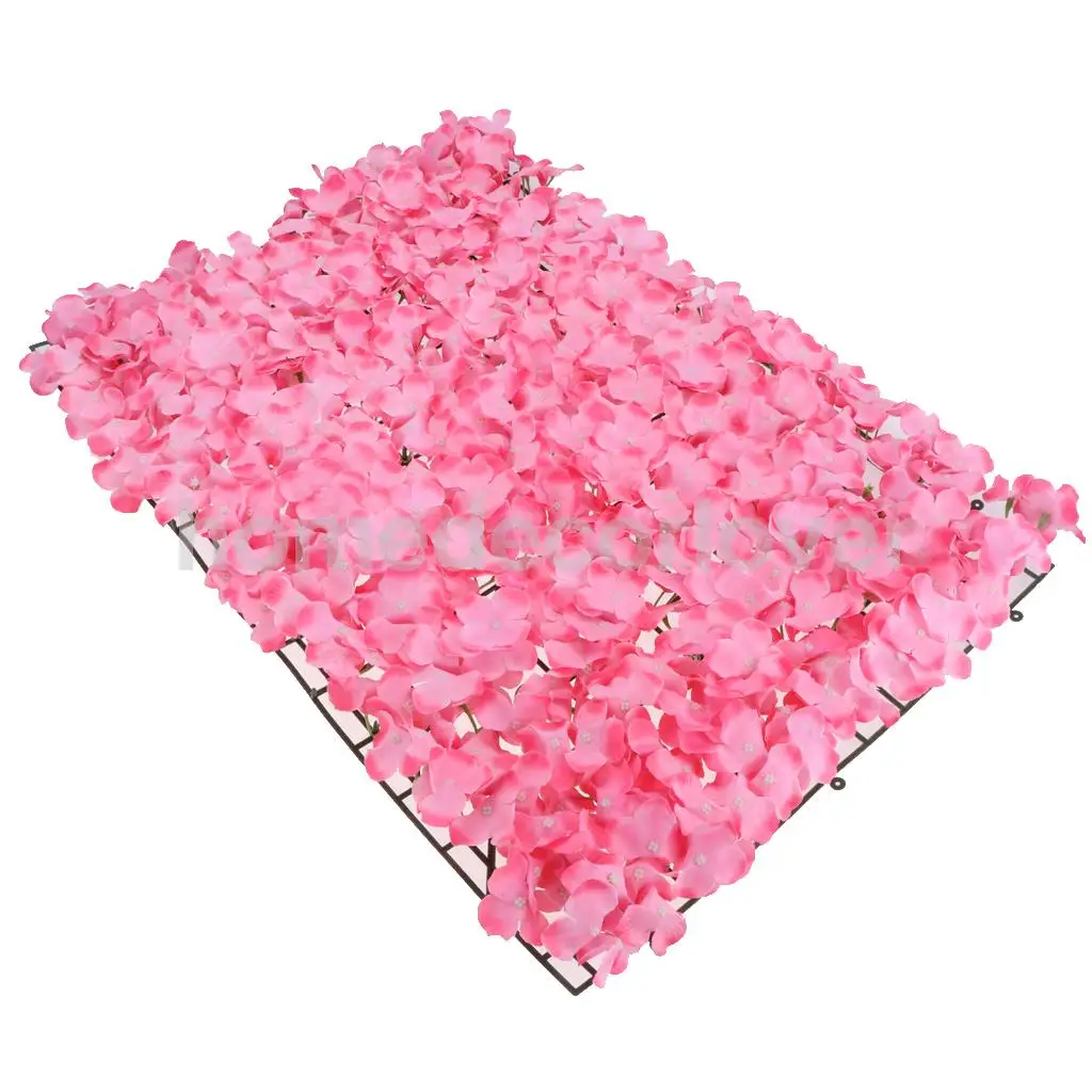 Upscale Artificial Flower Wall Panel Hydrangea Floral Carpet for Wedding Home Garden Shop Store Decoration