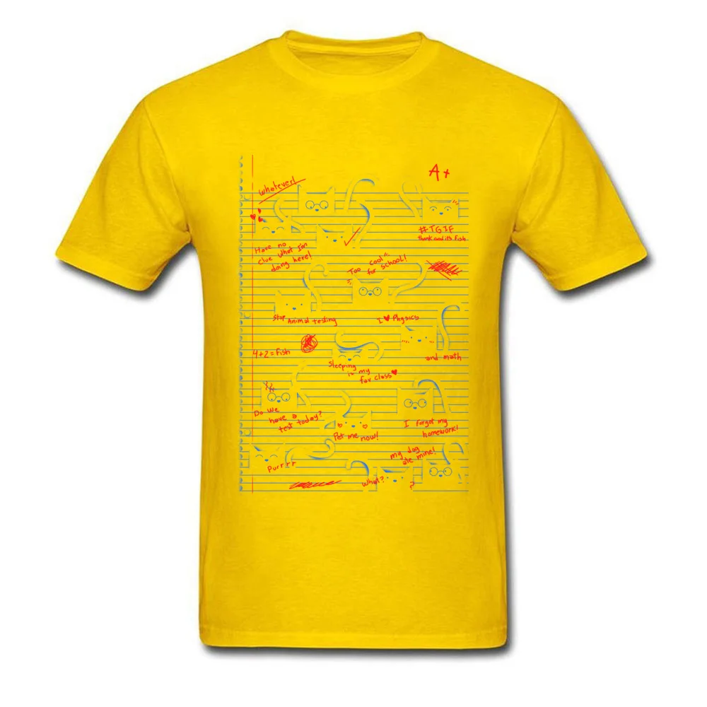 Family Tshirts Coupons Round Neck Fuzzy Homework Pure Cotton Men Tops Shirt Casual Short Sleeve Top T-shirts Drop Shipping Fuzzy Homework yellow