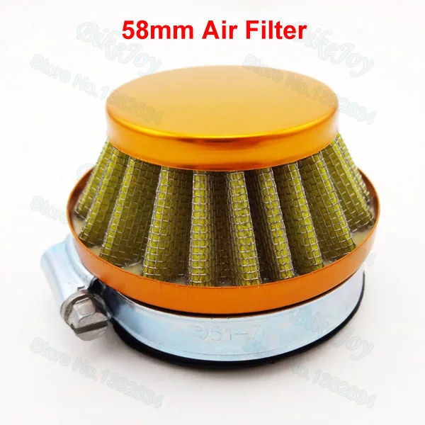 Gold 58mm Air Filter For Gas Mini Moto Motorcycle Motocross Motorized