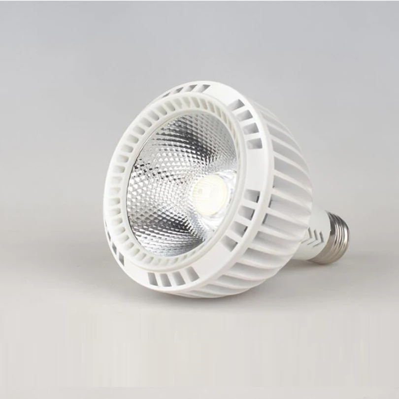 COB Par30 20 Вт 30 40 Par E27 светодиодная лампа AC85 265V WW CW прожекторное освещение|Точечные