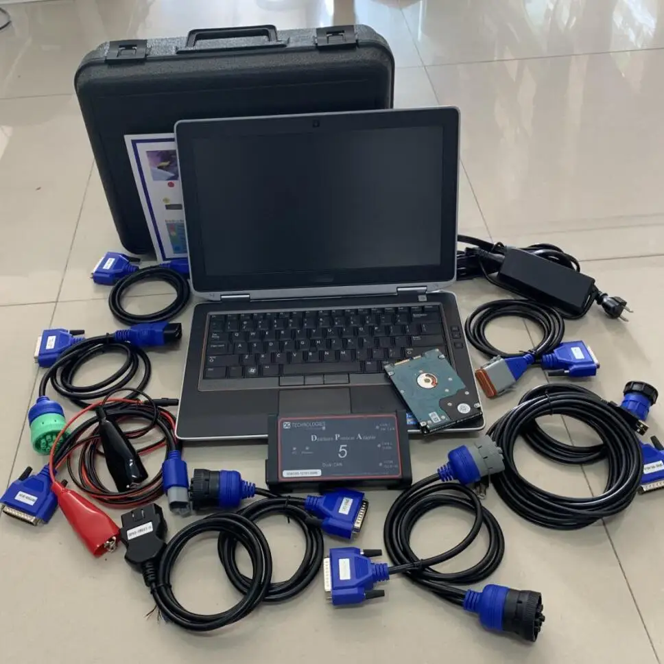 Heavy Duty Truck Diagnostic tool DPA5 Dearborn Protocol Adapter No bluetooth with USB Connecting E6320 I5 4G laptop and SSD/HDD |