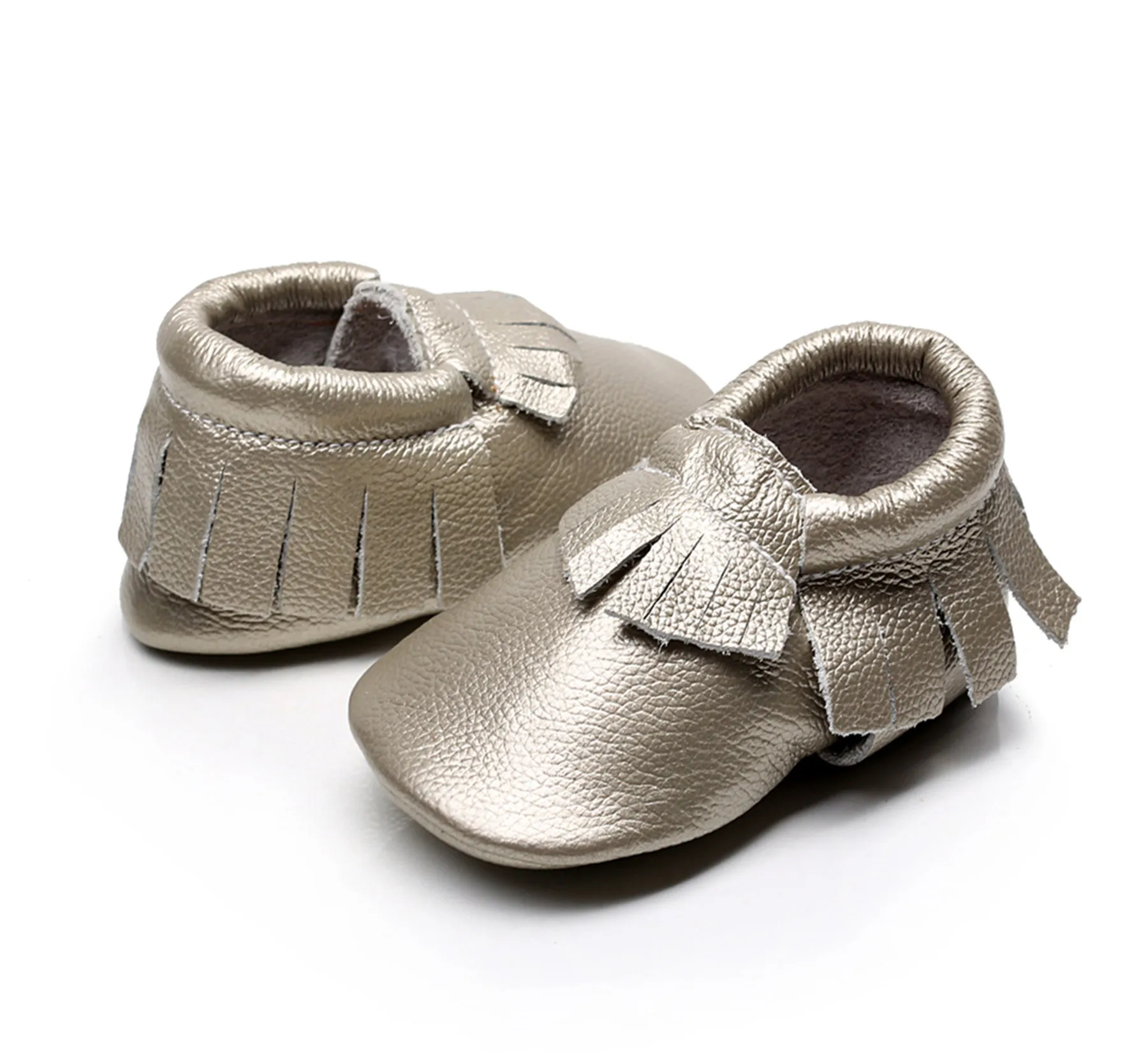 Обувь для малышей из натуральной кожи с мягкой подошвой, модные мокасины с кисточками для новорожденных