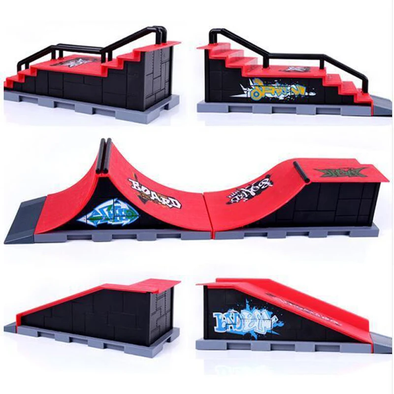 

Finger Skateboards Skate Park Ramp Parts For Tech Practice Deck Children Gift Set Fingerboard Toys