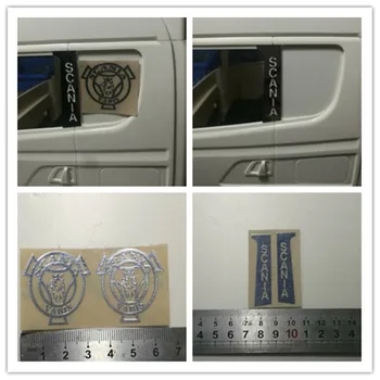 

RC scania truck side window logo sticker decals for tamiya 1:14 scale rc scania r620 r470 56323 actros tractor trailer