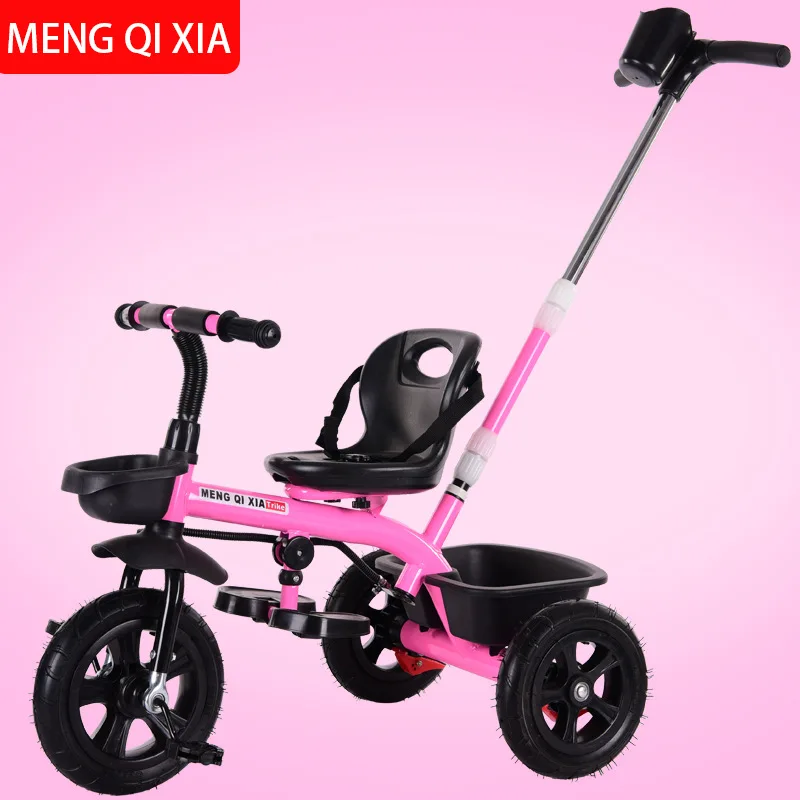  Wholesale Children Tricycles bicycles 1-6-year-old 2 in 1 Baby Trolley Travel Portable Three Wheels