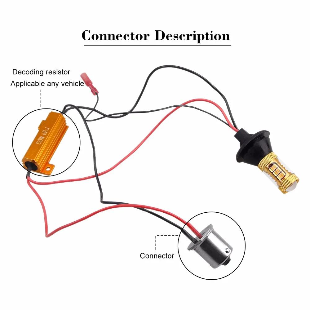 2 шт. Bau15s 1156 двойной цвет поворотник DRL 2835SMD белый/янтарный желтый+ без ошибок Canbus с резистором светодиодный автомобильные фонари