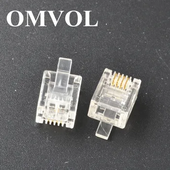

20pcs 4Pin RJ10 Telephone Cable End Connectors Plugs 4P4C