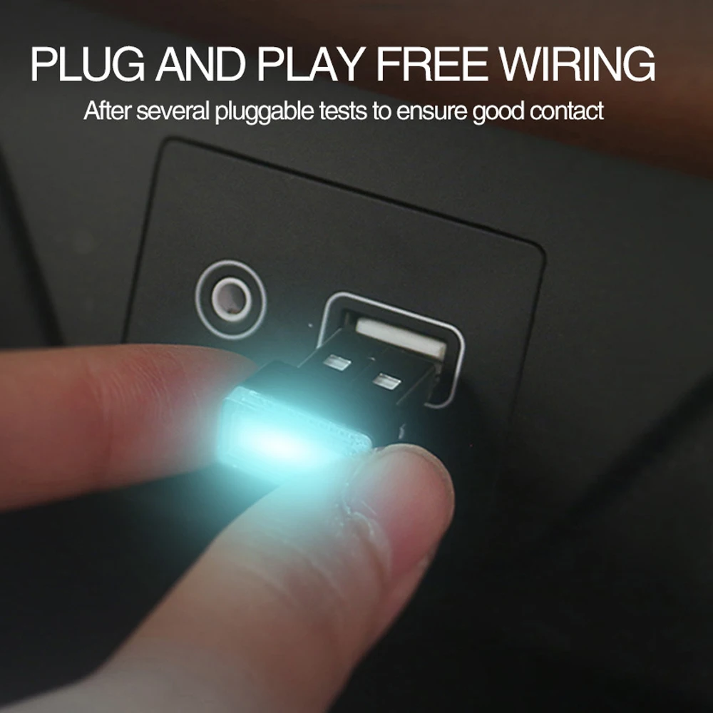 

Mini USB Light LED Modeling Car Accessories Ambient Neon Interior Lights Car Jewelry Colorful Music Sound USB Atmosphere Light