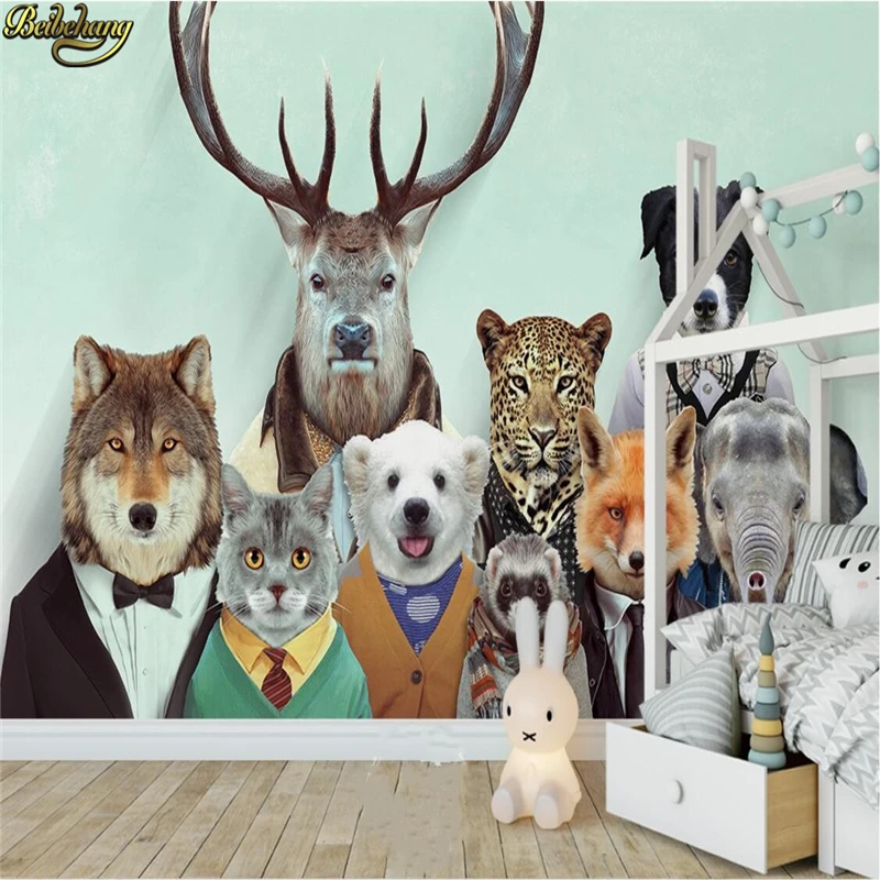 beibehang Custom photo wallpaper large mural wall stickers modern fashion cute animal backdrop decorative painting custom 3d photo wallpaper modern simple basketball broken wall poster graffiti art wall painting non woven mural wallpaper roll