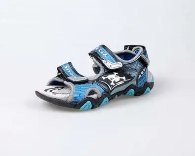 Walvell экспортируется в итальянские сандалии для мальчиков с открытым носком; детская пляжная обувь - Цвет: blue