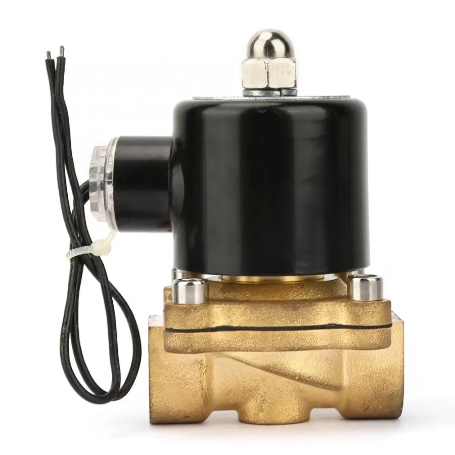 Электромагнитный клапан DN25 латунь нормально закрытый Электрический электромагнитный клапан для воды масло Газ DC24V Электрический