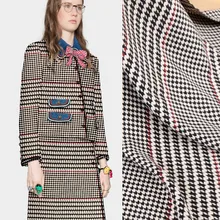 Изготовленная на заказ шерстяная куртка с рисунком гусиных лапок, очень красивая куртка на осень и зиму, шерстяная ткань, плотная ткань