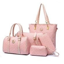 2017 6 unids/set Damas Bolsos de Las Mujeres Grandes de Nylon Bolsas de Hombro Mensajero Personalidad Envío de la Alta Calidad de Impresión P493