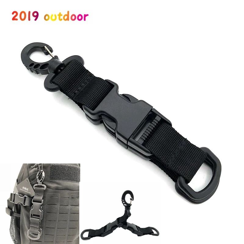 

Molle Webbing Backpack Clips Nylon Ribbon Buckle Attach Belt Clip Kit Carabiner Strap Clasp D-Type Hanging Ring Keychain