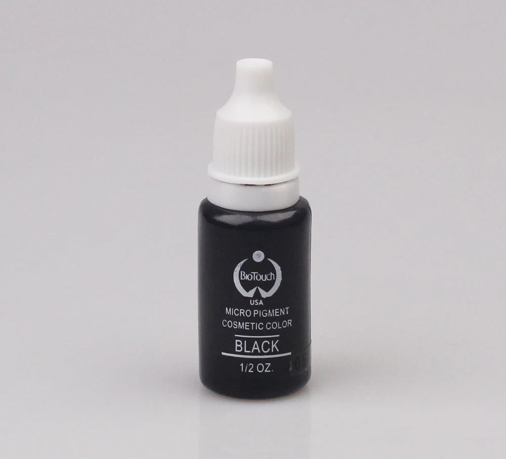 2 Bottle black Permanent Makeup Cosmetic Tattoo Ink Micro Pigment Color