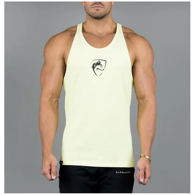 Mens Tank Top 2018 New Gyms Fitness Bodybuilding Workout Crossfit Brand Clothing Cotton Sleeveless Shirt Jogger Print ALPHAETE
