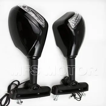 

New Motorcycle Accessories Yellow LED lights Mirror for Kawasaki Ninja 500 636 ZX6RR ZX750 ZX7R ZX9R Z750S 250R