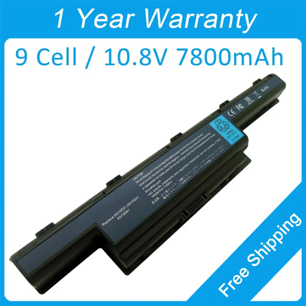 New 7800mah laptop battery AS10D31 AS10D81 AS10D73 for Gateway NE56R