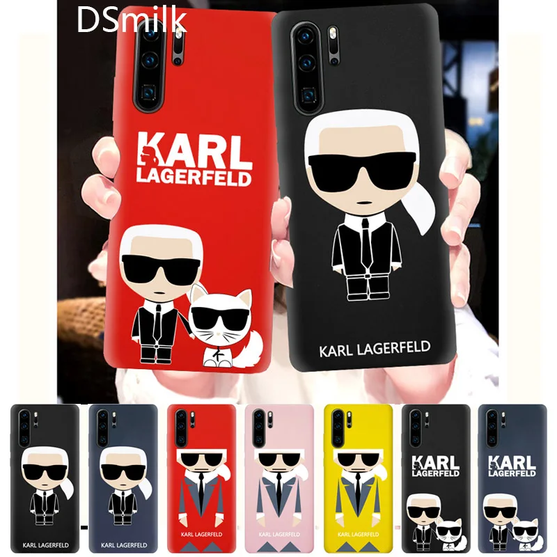 

Luxury Phone Case for Huawei P30 P20 P10 Pro Lite Plus Silicone Cover Soft Back Smart Cases Coque Cool Karl Lagerfeld
