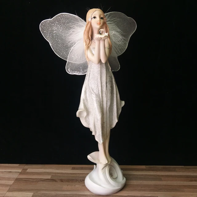 Resin Angel Figurines Garden Fairy Sculpture angel statues Beautiful Girl Gift for Wedding Home