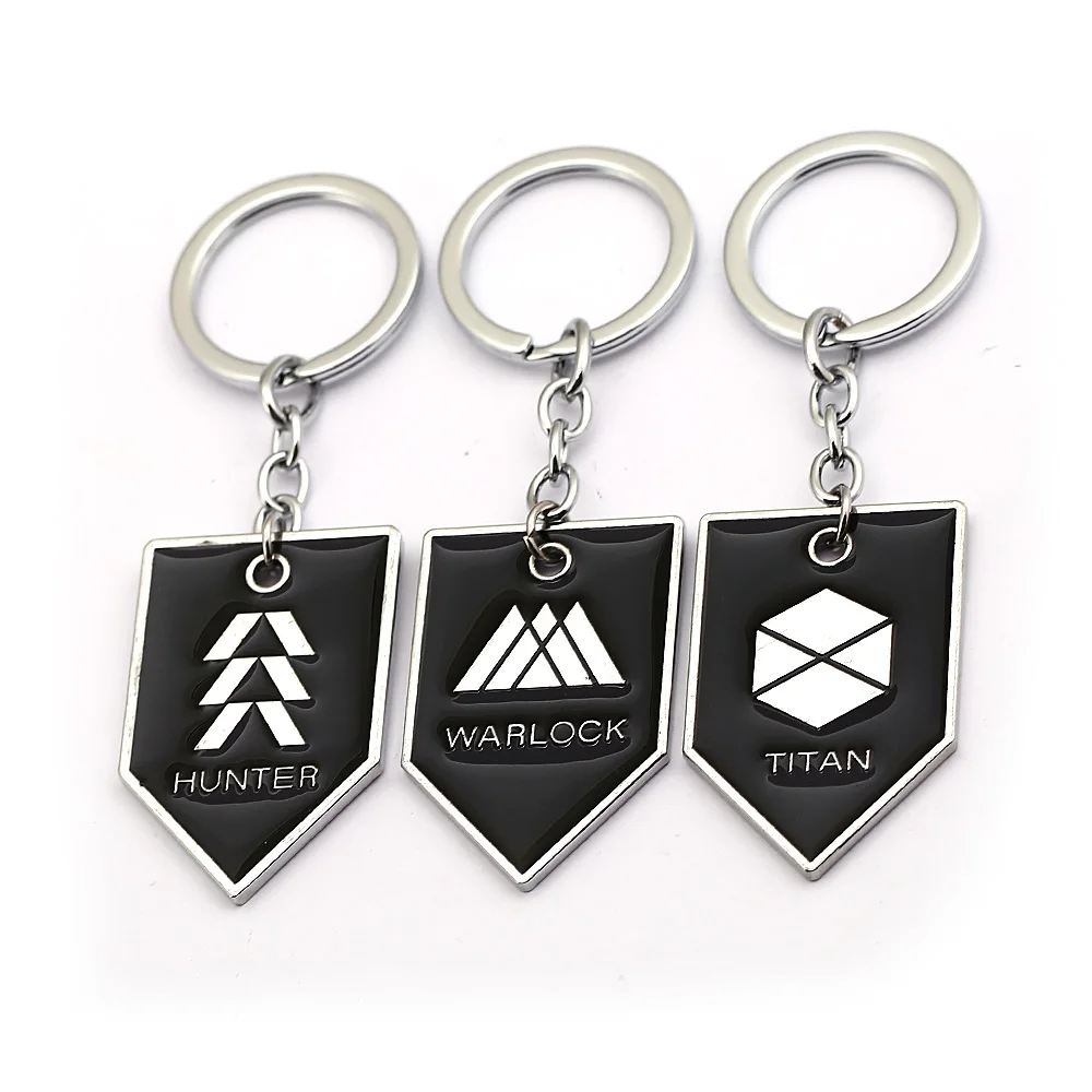 

Julies Game Keychain Destiny Warlock Titan Hunter Metal Keyring Holder Dog Tag Pendant Chaveiro Men Jewelry llaveros JJ12959