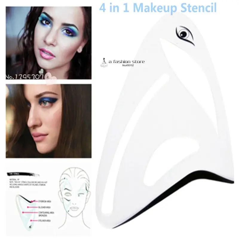 4 в 1 многофункциональный трафарет для макияжа подводки глаз|eye card|cat eye tooleyeliner stencil