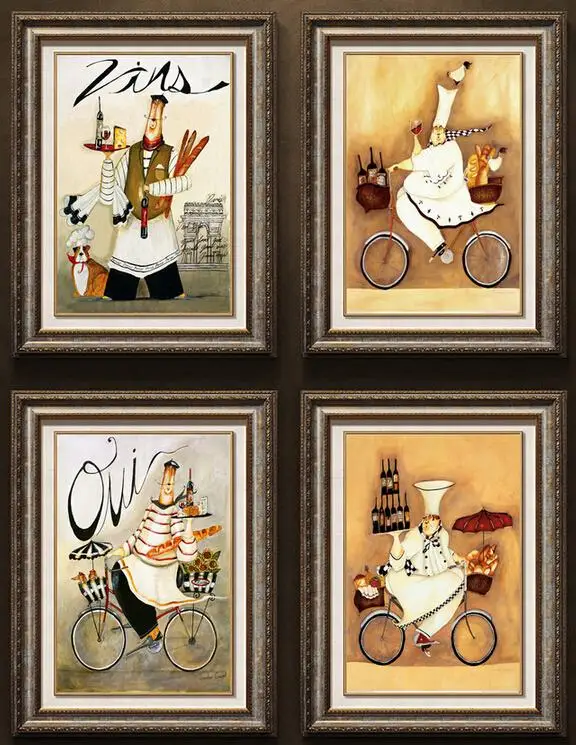 

Canvas Painting 4 Piece Fashion Heels Vintage Wall Painting Decorativos Art Picture Prints Pictures for Kitchen Unframed
