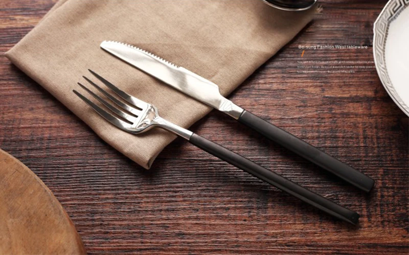 black cutlery set stainless steel (9)
